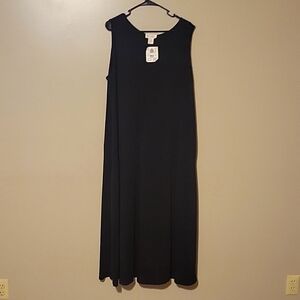 Elana By Tanner Sleeveless Maxi Dress Silk Black Womens‎ Size Small NWT